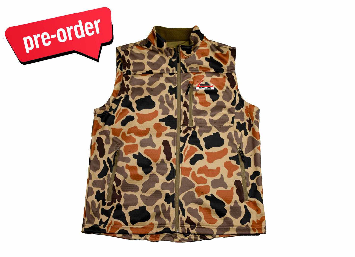Lethal® Soft Shell Vest - Retro Marsh Camo