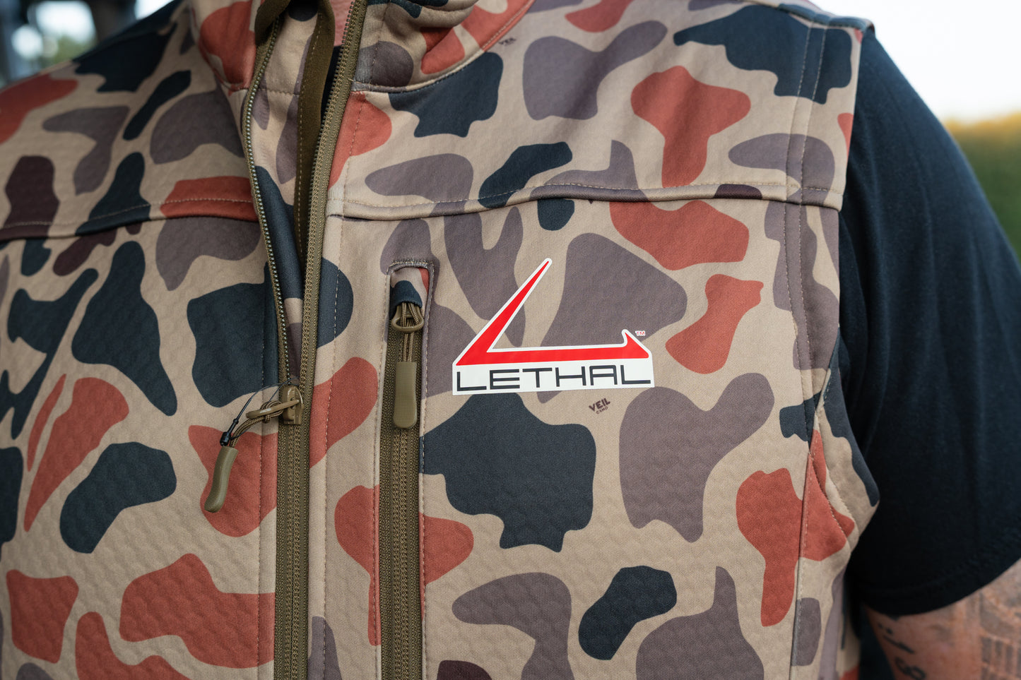 Lethal® Soft Shell Vest - Retro Marsh Camo