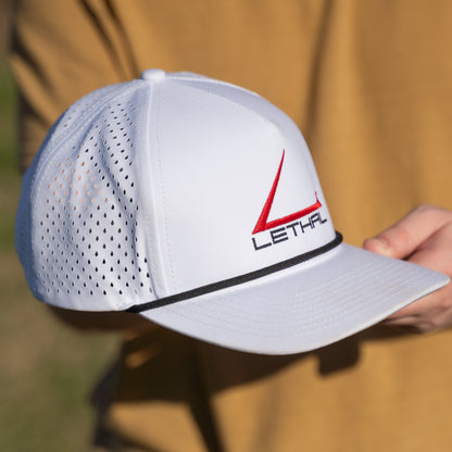 Lethal® White Structured Rope Snapback Hat