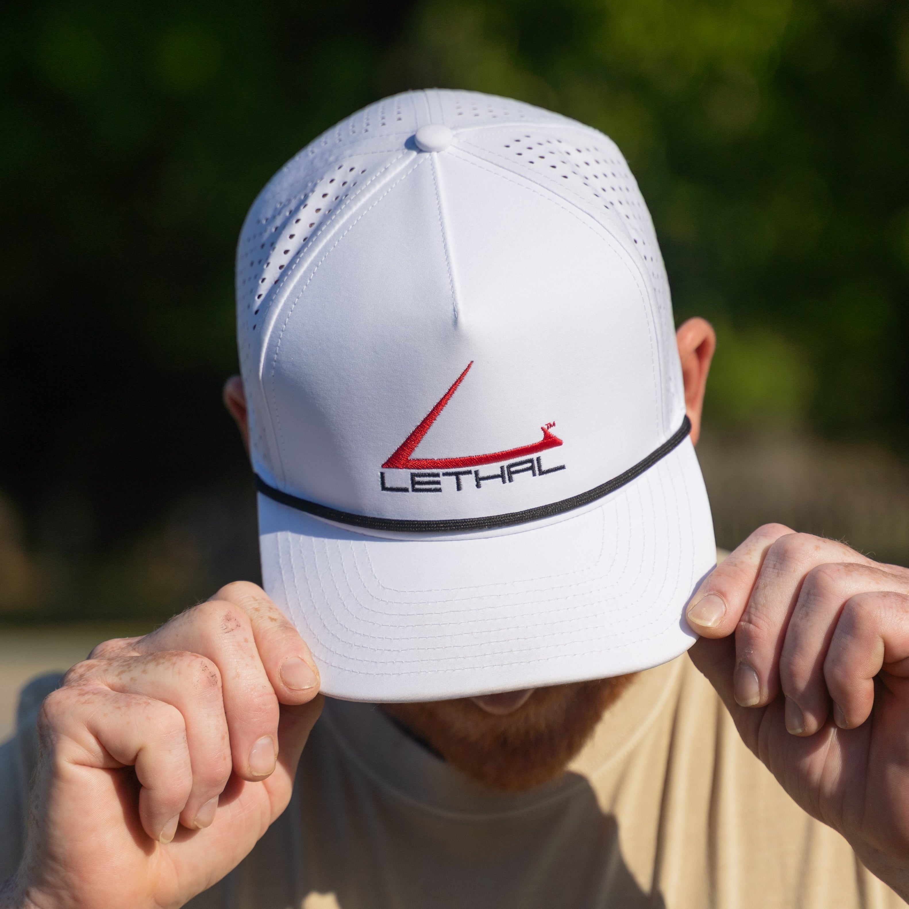 Lethal® White Structured Rope Snapback Hat – Lethal Products
