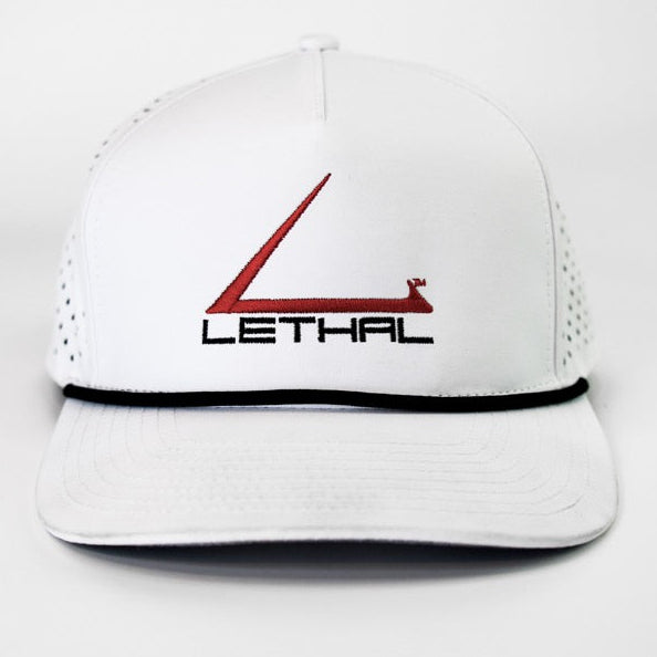 Lethal® White Structured Rope Snapback Hat