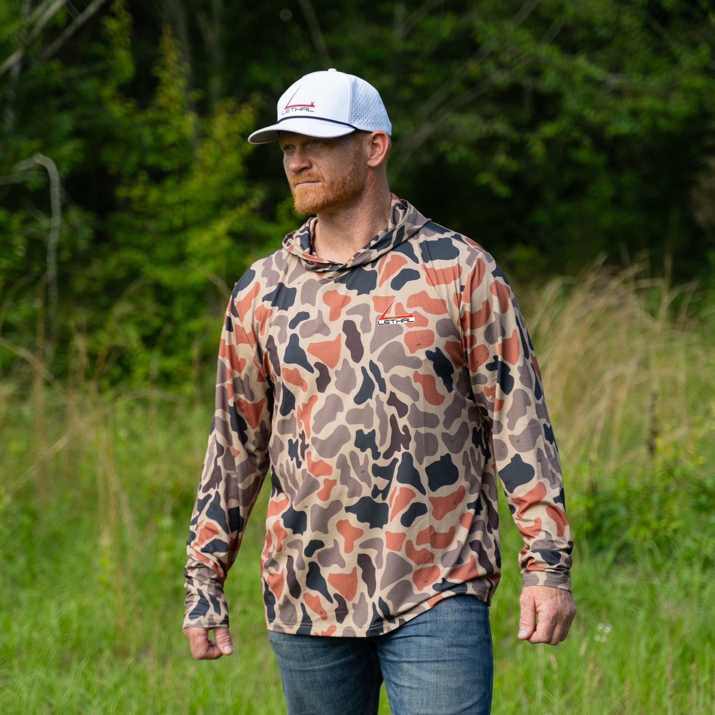 Lethal® Sun Hoodie - Retro Marsh Camo