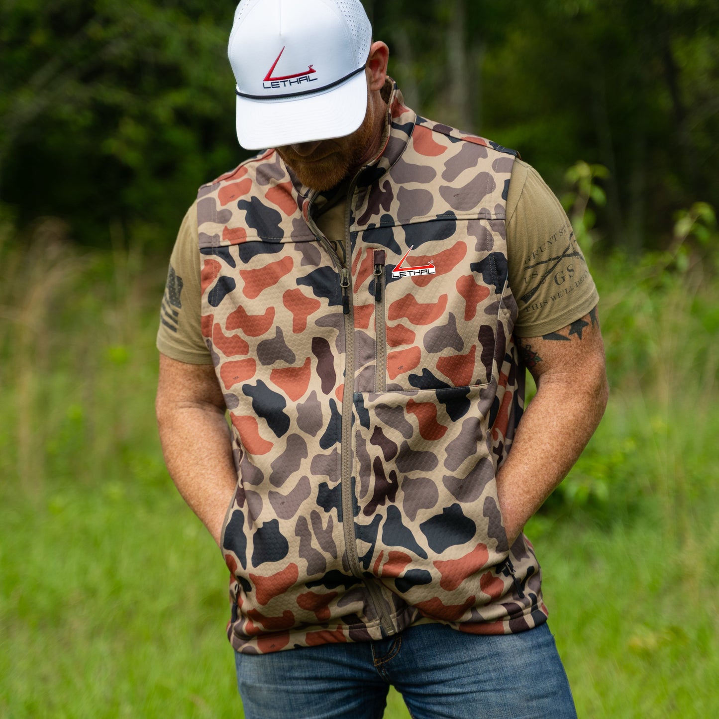 Lethal® Soft Shell Vest - Retro Marsh Camo