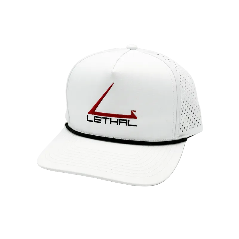 Lethal® White Structured Rope Snapback Hat