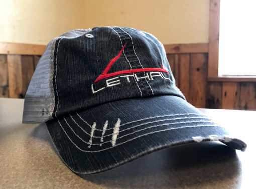 Lethal distressed logo hat